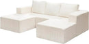 Hobestluk Modular Sectional Sofa Memory Foam Couch Oversized Sectional Sofa 3-Seater with Chaises Cloud Couch with Removable Cover U Shaped Sofa for Living Room (Strip White, U Shape) by CozyNest Decor