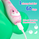 SEAGO Kids Electric Toothbrushes Rechargeable, Toddler Electric Toothbrush with Magnetic Charging, LED Observing Light, 8 Toothbrush Heads for Ages 2-4-6 Boys Girls (Pink) by TinyTreasures Baby Boutique
