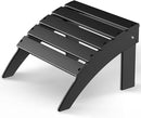 GREENVINES Adirondack-Ottoman | HDPE Plastic | Outdoor Footrest | All Weather | Foot Rest | Foot Stool | Black | for Adirondack Chair | for Patio Backyard Pool by CozyNest Decor