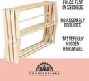 Pennsylvania Woodworks Clothes Drying Rack: Solid Maple Hardwood Laundry Rack for Bedding, Blankets, Towels & More, Heavy Duty, Folding Drying Rack Made in USA, No Assembly Needed, Extra Large by CozyNest Decor
