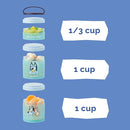 Whiskware Bluey Stackable Snack Containers for Babies, Toddlers, and Kids, 3 Stackable Snack Cups for School and Travel, Cupholder Friendly, Bluey and Bingo! Let’s Do This! by TinyTreasures Baby Boutique