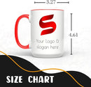 Personalized Coffee Mug 15 Oz, Custom Picture Text or Logo Ceramic Mug, Customized Gift for Men & Women, Taza Personalizada with Photo and Words, Customizable Large Tea Cup | White - Red by TinyTreasures Baby Boutique