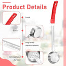 16 Pcs Portion Control Serving Spoons, Restaurant Measuring Serving Ladle Utensils, Portion Control Slotted Scoops for Weight Loss, Solid and Perforated Scoops(Red,2 oz) by CozyNest Decor