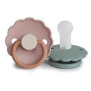 FRIGG Daisy SilkySoft Silicone Baby Pacifier | Made in Denmark | BPA-Free (Biscuit/Lily Pad, 6-18 Months) by TinyTreasures Baby Boutique