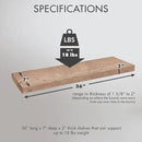Urban Legacy Reclaimed Barnwood Planks | Floating Shelves for Wall w/Flush Mount Shelf Bracket Set Included | Set of 2 (Natural, 36" x 7" x 2") by CozyNest Decor
