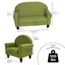 Children's Factory As We Grow Chair and Couch, Flexible Seating for Daycare or Preschool, Kids Reading Couch, Playroom Furniture, Sage by CozyNest Decor