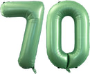 GOER Number 70 Balloons for 70th Birthday Party Decorations,42 Inch Jumbo Foil Helium Balloons for 70th Anniversary (Sage Green) by TinyTreasures Baby Boutique