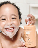 Dabble & Dollop Tangerine + Vanilla Body Wash & Shampoo – 3-in-1 Natural Bubble Bath for Kids, Made in USA, No Parabens or Sulfates, Vegan, Gluten-Free, Tear-Free (2-Pack) by TinyTreasures Baby Boutique