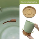 QCQHDU 6.5 inch Plant Pot, 2 Pack Planters for Indoor Plants with Drainage Holes & Saucer, Outdoor Flower Pots Home Garden Modern Decor