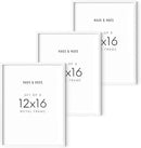 HAUS AND HUES Picture Frame, White 12x16, Metal, Gallery Wall Frame Set, Premium Acrylic, Lightweight, Modern Style, Ideal Gift for Adults, Grandparents Day, Graduation, Birthday by CozyNest Decor