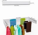 Wall Mounted Drying Rack for Laundry 40'', Folding Drying Rack Clothing Wall Mount with 5 Rods, Space Saving for Indoor Outdoor Bathroom Balcony (White, 40'') by CozyNest Decor