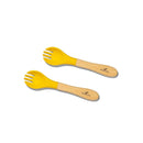 Avanchy Baby Fork Set, Bamboo and Silicone Spork Utensils, Toddler Baby Led Weaning Silverware Cutlery Flatware, Kids First Self Feeding by TinyTreasures Baby Boutique