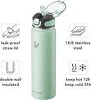 Enerbone 32 oz Insulated Water Bottle, Stainless Steel Bottle with Carrying Strap, Double-Wall Vacuum Insulation Design, Leakproof Sports Bottle with Straw, Keep Drinks Cold or Hot for Hours by CozyNest Decor
