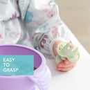 Bumkins Baby Utensils Set, Chewtensils Silicone Spoons for Dipping, Self-Feeding, Baby Led Weaning, Trainer Learning, First Stage Eating, Soft Practice Fork and Spoon, Babies 6 Months, Sage Green by TinyTreasures Baby Boutique