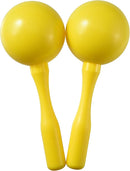 Maracas for Kids Adults, 8 Inch, Set of 2, Yellow by TinyTreasures Baby Boutique