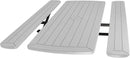 OEF Furnishings Heavy Duty Blow Molded Folding Picnic Table- Light Speckled Grey, Black Frame by GreenHaven Gardens