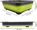 THANSTAR Collapsible Dish Drying Rack for RV Campers Portable Dinnerware Drainer Organizer for Kitchen Travel Trailer-Green by CozyNest Decor