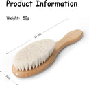 BoAn Wooden Baby Hair Brush,Natural Soft Goat Bristles,Cradle Cap Brush for Newborns & Toddlers,Perfect Scalp Grooming Product for Infant by TinyTreasures Baby Boutique