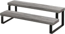YINMIT Wooden Display Riser Stand, Tiered Perfume and Cologne Organizer Stand, 2 Tier Spice Rack Organizer, Rustic Display Shelf for Candles (2 Tier,Grey) by CozyNest Decor