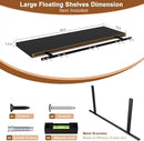 40 Inch Floating Shelf 1 Pack Large Floating Shelves for Wall No Drilling Accessories Included Deep Wall Shelves for Living Room Kitchen Farmhouse 40" W x 12" D x 1.2" Black by CozyNest Decor