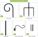 108 Inch Shepherds Hooks for Outdoor 2 Pack, Bird Feeder Poles with 4 Hooks, Shepherds Hook for Bird Feeders Outside with Base, Garden Pole for Hanging Plant Baskets, Weddings Decor (108 Inch) by GreenHaven Gardens