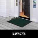 GORILLA GRIP 100% Waterproof All-Season WeatherMax Doormat US Designed Natural Rubber, Stain and Fade Resistant, Low Profile Indoor Outdoor Door Mats, Easy Clean Patio Mat, 23x35, Green Diamond by CozyNest Decor