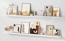 Floating Picture Ledge Shelves for Wall Set of 2, 55 Inches Picture Shelf with Ledge, Nursery Book Shelf for Toys Storage Kids Bookshelf Wall Mounted Living Room Bedroom Decor Frames, White by TinyTreasures Baby Boutique