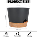 Plant Pots Self Watering Planters with Drainage Hole and Reservoir Large Flower Planting Pots for Indoor Outdoor Plants Plastic Succulent Pot Gift Idea 2 * 12Inch by GreenHaven Gardens