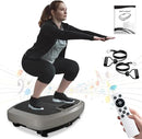 Vibration Plate Exercise Machine - Whole Body Workout Vibration Platform Lymphatic Drainage Machine for Weight Loss Home Fitness with Resistance Bands Remote by CozyNest Decor