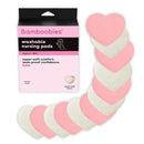 Bamboobies Women’s Nursing Pads, Reusable and Washable for Daily Use, Leak-Proof Pads for Breastfeeding, Pink, 12 Pads by TinyTreasures Baby Boutique