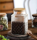 Large Glass Storage Jar, 60 FL OZ Glass Food Storage Containers with Bamboo Lid, Kitchen Containers Cereal Canisters Decorative Jar for Candy Snack Cookies Coffee Tea Nuts Airtight Glass Jars (Square) by CozyNest Decor