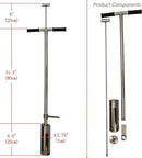 INTBUYING 40’’ Soil Sampler Probe Soil Test Probe with 9.8’’Sample Ejector and Foot Pedal T Rubber Handle Stainless Steel 2.7'' Dia for Soil Sampling Lawn Garden Farm by GreenHaven Gardens