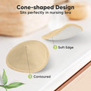 Organic Nursing Pads - 14 Washable Viscose Derived from Bamboo Breastfeeding Pads, Wash Bag, Reusable Breast Pads for Breastfeeding, Nipple Pads for Breastfeeding Essentials(Coffee, XL 5.5") by TinyTreasures Baby Boutique