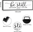 Be Still And Know That I Am God: Christian Bible Verse Wall Art Framed Scripture Sign Farmhouse Entryway Wall Hanging Plaque Religious Decor For Living Room Bedroom 12"X40" by CozyNest Decor