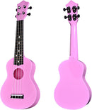 LIEKE Kids Ukulele 21 Inch Soprano Ukelele,Musical Instrument,Toy Ukulele Gift for Girls Children Beginners with Bag (Pink) by TinyTreasures Baby Boutique