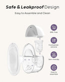 Nuliie Hands-Free Breast Pump, Wearable Breastfeeding Pump 4 Modes 9 Levels with 18/21/24MM Flange, Electric Breast Pump Portable, Replaced Pumping Accessories Included (2 Packs, Purple) by TinyTreasures Baby Boutique