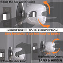 Innovative Door Knob Safety Cover for Kids (4 Pack) New Hidden Holes Covers and Lockable Design Babyproof Door knob Handle Cover - No Screwdriver or Tools Needs by TinyTreasures Baby Boutique
