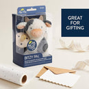 Itzy Ritzy Pacifier & Lovey Set - Natural Rubber Pacifier with Stuffed Animal Lovey - Detachable Plush Cow Binky Holder & Coordinating Natural Rubber Binky, Ideal for Ages 0-6 Months (Cow) by TinyTreasures Baby Boutique