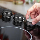 5pcs Stove Knob Cover: 3.5in Child Proofing Cover Knob Easy Install for Kitchen Stove Locks Door Child Proof Clear Plastic Black by TinyTreasures Baby Boutique