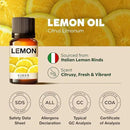 Kukka Lemon Essential Oil for Skin, Diffuser & DIY - 0.34 Fl Oz - 100% Pure Natural, Fresh Lemon Scent, for Cleaning，Aromatherapy,Candles,Soap Making Scent DIY by CozyNest Decor