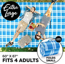 Scuddles Picnic Outdoor Blanket Park Blanket Beach Mat for Camping on Grass Oversized Seats 4 Adults Water Resistant Picnic Mat by TinyTreasures Baby Boutique