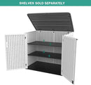 KINYING Horizontal Outdoor Storage Shed,47 Cu.ft Resin Outdoor Storage Cabinet Waterproof for Garden/Patio/Backyards by GreenHaven Gardens