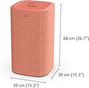 Joseph Joseph Tota Pop 60 liter/15.8 gallon Laundry Hamper Separation Basket with lid, 2 Removable Washing Bags with Handles- Coral/Green by CozyNest Decor