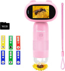 TOMLOV P30 Microscope for Kids, Portable 1000X 2'' LCD Digital Microscope for Slides, HD Camera & Video, Pocket Magnifying Glass with Light, Handheld Magnifier for Home Science Education, Mini Scope by TinyTreasures Baby Boutique