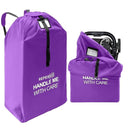 reperkid Large Stroller Bag for Airplane Travel, Purple, 47" H x 24" W x 15" D, Fits Most Large, Single, Double, Jogging Strollers – Premium Waterproof Cover, Adjustable Shoulder Straps by TinyTreasures Baby Boutique