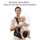 SUNVENO 3 in 1 Ergonomic Baby Carrier with Hip Seat for Newborns and Toddlers, Supports 20 lbs and Up, Waist and Back Relief with Large Weight Capacity for All Season Use,Black by TinyTreasures Baby Boutique