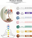 Jovivi Small 7 Chakra Crystals Tree, Natural Crystal Healing Stones Tree Glass Bowl Base Gemstone Money Trees Feng Shui Good Luck Home Desk Decor by GreenHaven Gardens