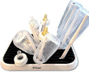 Priver - Baby Bottle Drying Rack with Tray - Space-Saving Drying Rack for Baby Bottles, Cups, Pump Parts - High Capacity Bottle Dryer - Travel Essentials - Newborn Essentials Must-Haves, White by TinyTreasures Baby Boutique