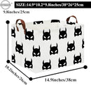HIYAGON Batman Basket Kids Storage Basket Cute Basket Empty Toy Storage Bin Organizer Box Rectangular Room Decor for Home Books(Black bats) by TinyTreasures Baby Boutique