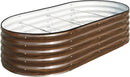 SnugNiture Galvanized Raised Garden Bed, 6x3x1.5ft Oval Metal Planter Box for Planting Outdoor Plants Vegetables by GreenHaven Gardens